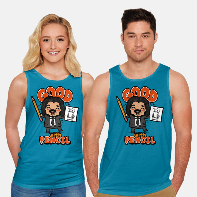 Good With Pencil-unisex basic tank-Boggs Nicolas