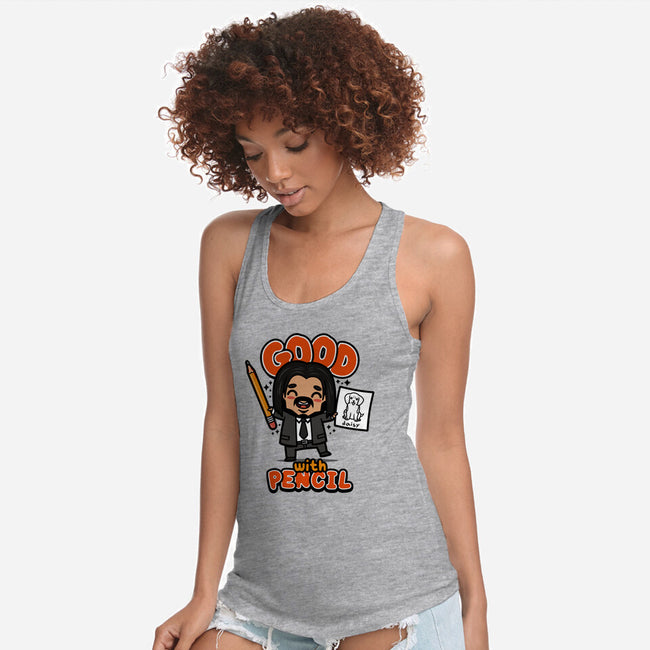 Good With Pencil-womens racerback tank-Boggs Nicolas