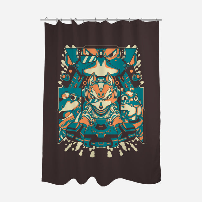 It's A Trap-none polyester shower curtain-1Wing