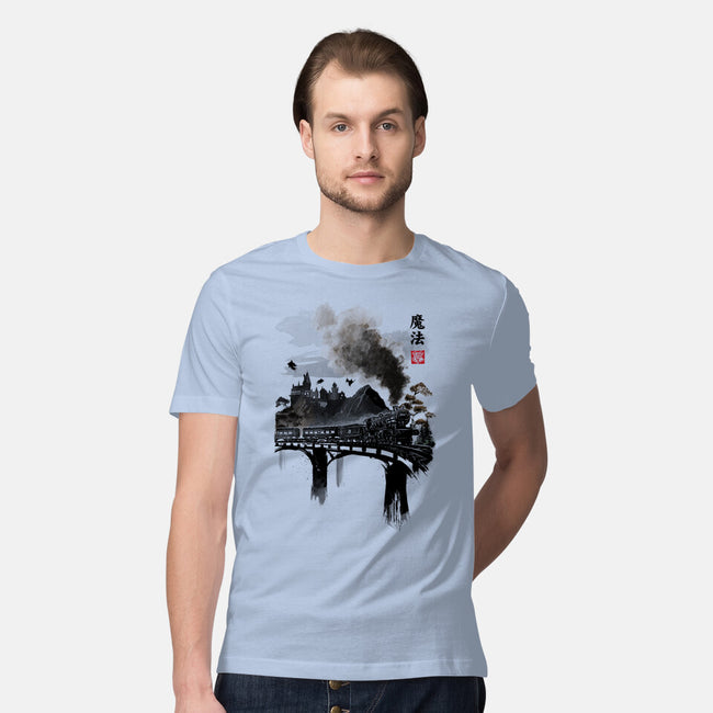 Train To School Of Magic-mens premium tee-DrMonekers