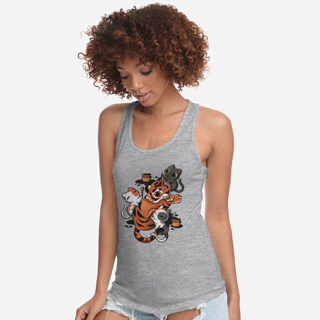 Tiger Tattoo-womens racerback tank-ricolaa