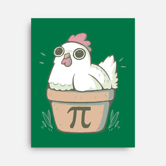 Chicken Pot Pi-none stretched canvas-xMorfina