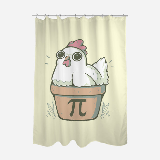 Chicken Pot Pi-none polyester shower curtain-xMorfina