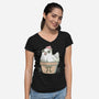 Chicken Pot Pi-womens v-neck tee-xMorfina