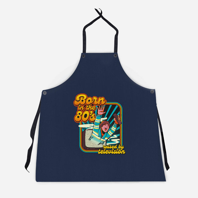 Raised By Television-unisex kitchen apron-tobefonseca