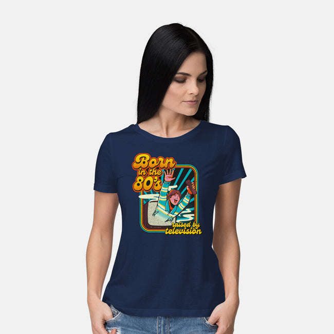 Raised By Television-womens basic tee-tobefonseca