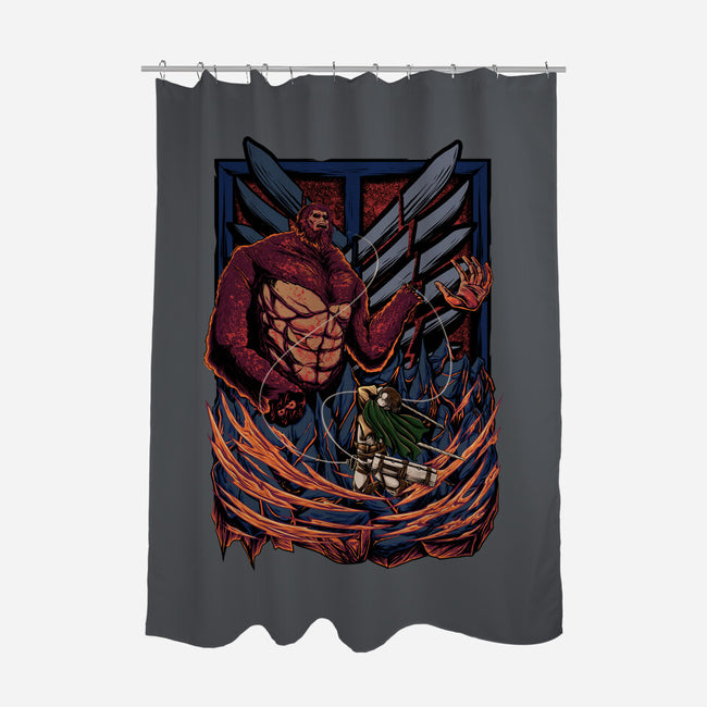 Levi's Brutality-none polyester shower curtain-alanside