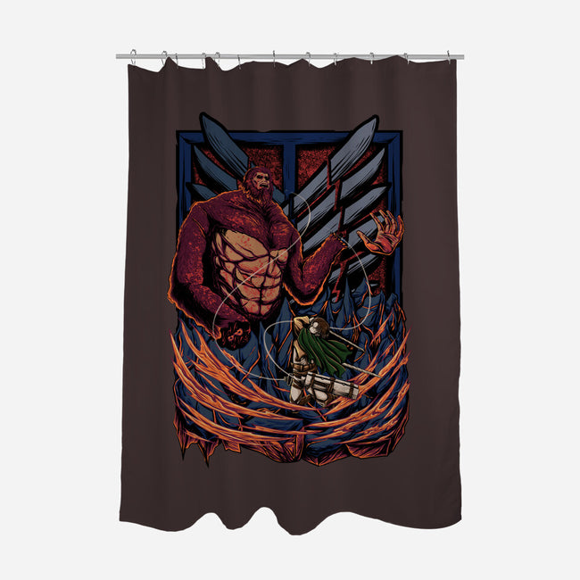 Levi's Brutality-none polyester shower curtain-alanside