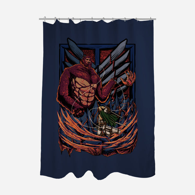 Levi's Brutality-none polyester shower curtain-alanside