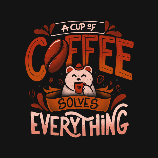 Coffee Solves Everything-womens off shoulder tee-eduely