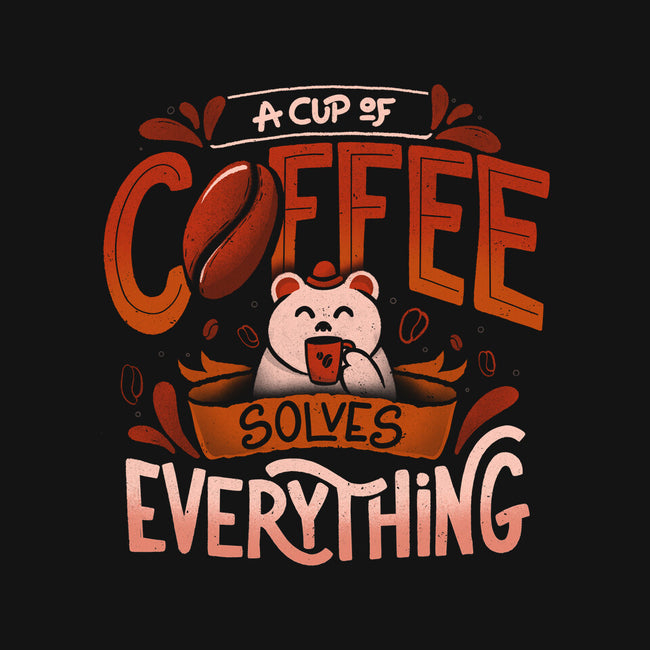 Coffee Solves Everything-womens fitted tee-eduely