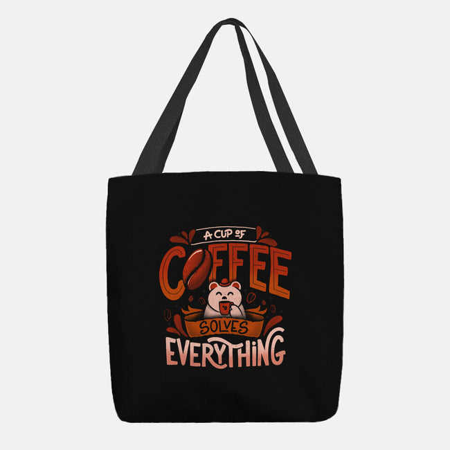 Coffee Solves Everything-none basic tote bag-eduely