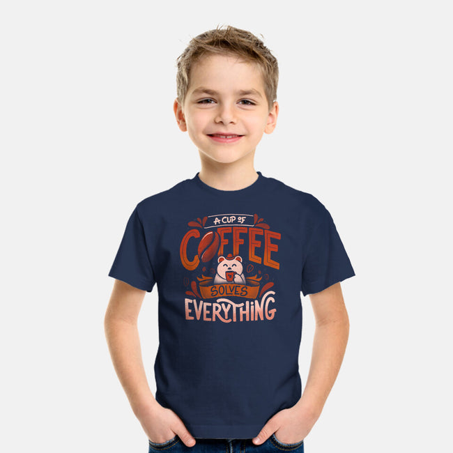 Coffee Solves Everything-youth basic tee-eduely