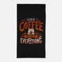 Coffee Solves Everything-none beach towel-eduely