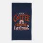Coffee Solves Everything-none beach towel-eduely