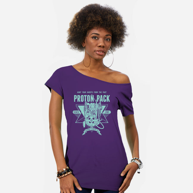 Hunting Ghosts From The Past-womens off shoulder tee-manospd