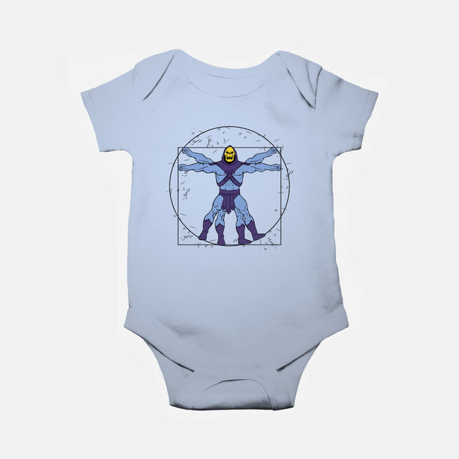 Vitruvian Master Skeletor-baby basic onesie-Melonseta