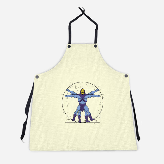 Vitruvian Master Skeletor-unisex kitchen apron-Melonseta