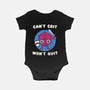 Can't Crit Won't Crit-baby basic onesie-Weird & Punderful