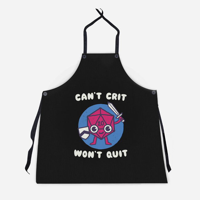Can't Crit Won't Crit-unisex kitchen apron-Weird & Punderful