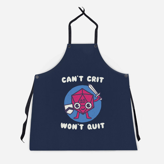 Can't Crit Won't Crit-unisex kitchen apron-Weird & Punderful
