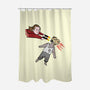 Ellie Rules-none polyester shower curtain-MarianoSan