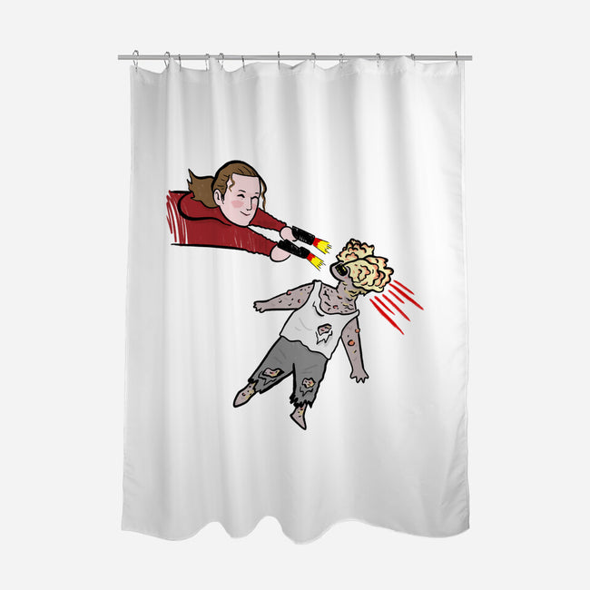 Ellie Rules-none polyester shower curtain-MarianoSan