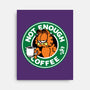 Not Enough Coffee-none stretched canvas-Barbadifuoco