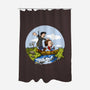 Joel And Ellie Adventure-none polyester shower curtain-joerawks