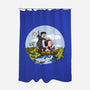 Joel And Ellie Adventure-none polyester shower curtain-joerawks