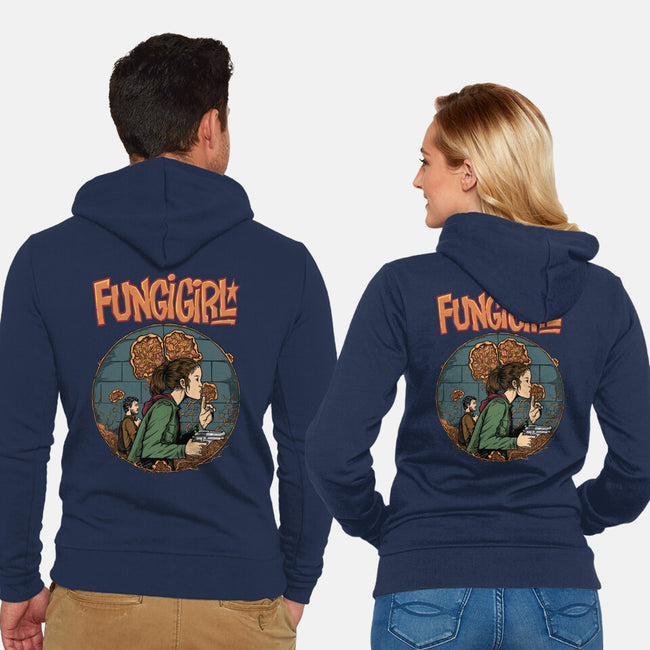 Fungi Girl-unisex zip-up sweatshirt-joerawks