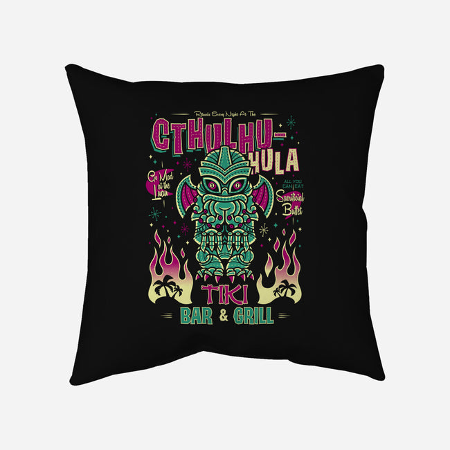 Cthulhu Hula-none non-removable cover w insert throw pillow-Nemons