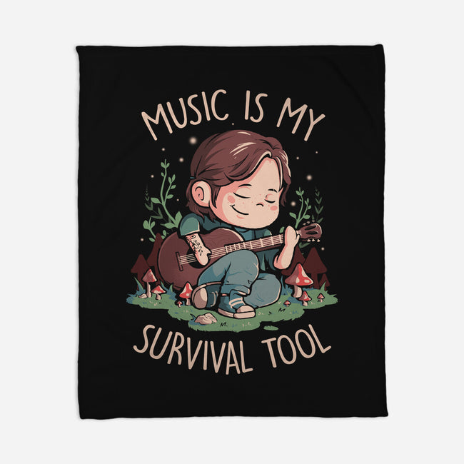 Music Is My Survival Tool-none fleece blanket-eduely