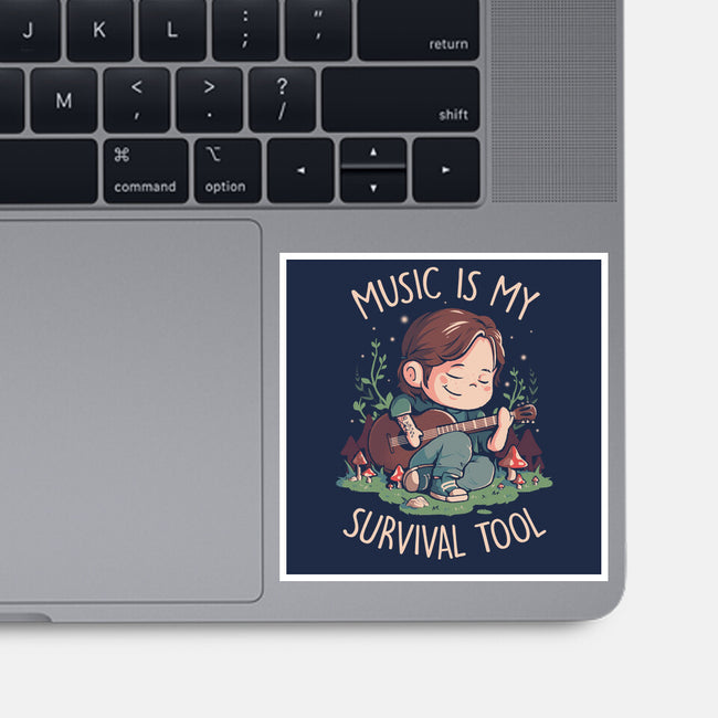 Music Is My Survival Tool-none glossy sticker-eduely
