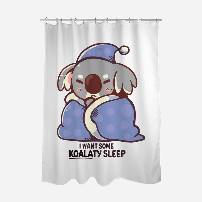 I Want Some Koalaty Sleep-none polyester shower curtain-TechraNova