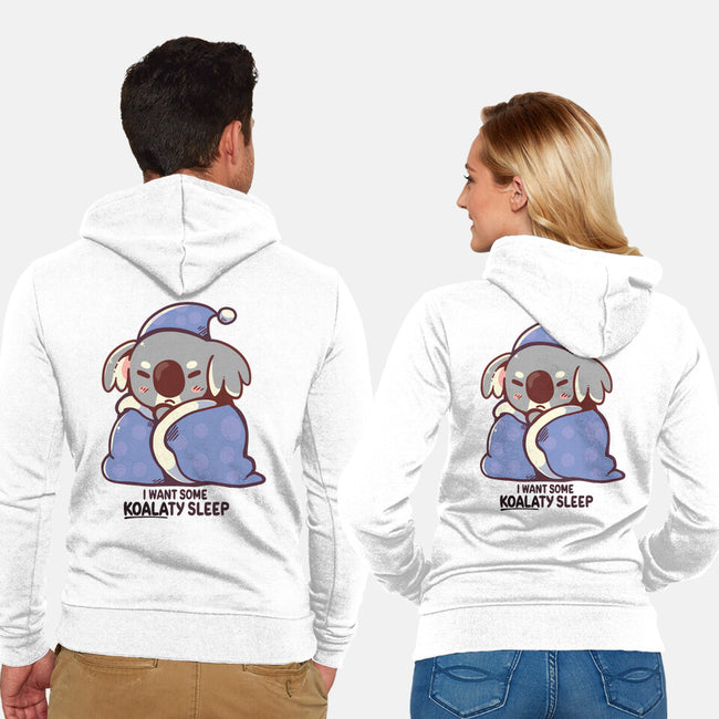 I Want Some Koalaty Sleep-unisex zip-up sweatshirt-TechraNova