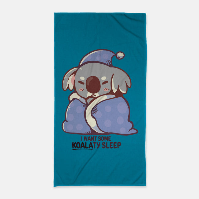 I Want Some Koalaty Sleep-none beach towel-TechraNova