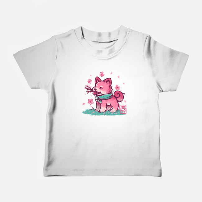 Spring Time Shiba-baby basic tee-TechraNova