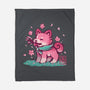 Spring Time Shiba-none fleece blanket-TechraNova