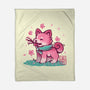 Spring Time Shiba-none fleece blanket-TechraNova