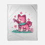 Spring Time Shiba-none fleece blanket-TechraNova