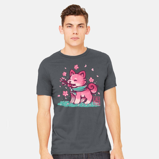 Spring Time Shiba-mens heavyweight tee-TechraNova