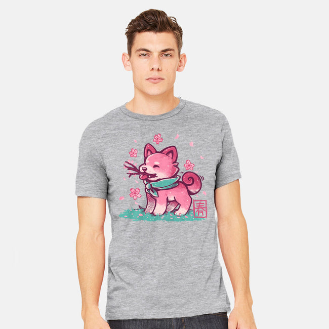 Spring Time Shiba-mens heavyweight tee-TechraNova