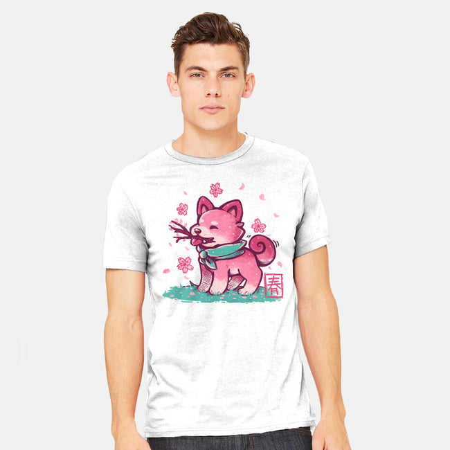 Spring Time Shiba-mens heavyweight tee-TechraNova