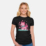 Spring Time Shiba-womens fitted tee-TechraNova