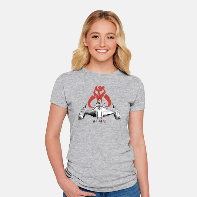 Ink Starfighter-womens fitted tee-retrodivision