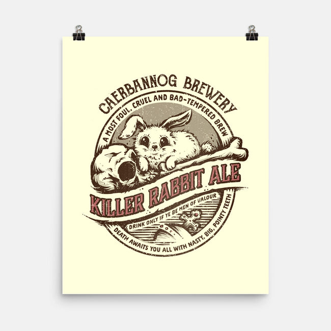 Killer Rabbit Ale-none matte poster-kg07