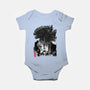 Godzilla Sumi-e-baby basic onesie-DrMonekers