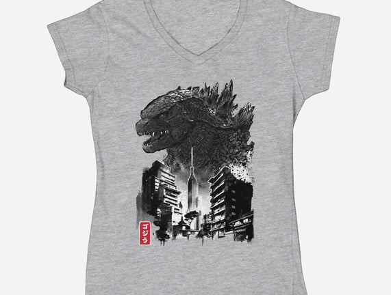 Godzilla Sumi-e