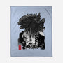 Godzilla Sumi-e-none fleece blanket-DrMonekers